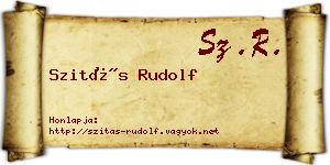 Szitás Rudolf névjegykártya