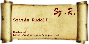 Szitás Rudolf névjegykártya