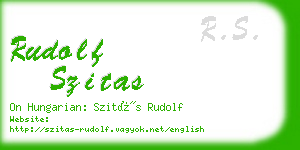 rudolf szitas business card